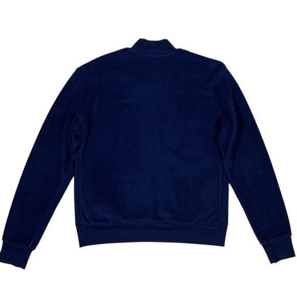 M Singer Navy Blue Full Zip Bomber Jacket Mens Large Classic Casual Streetwear - Picture 3 of 6